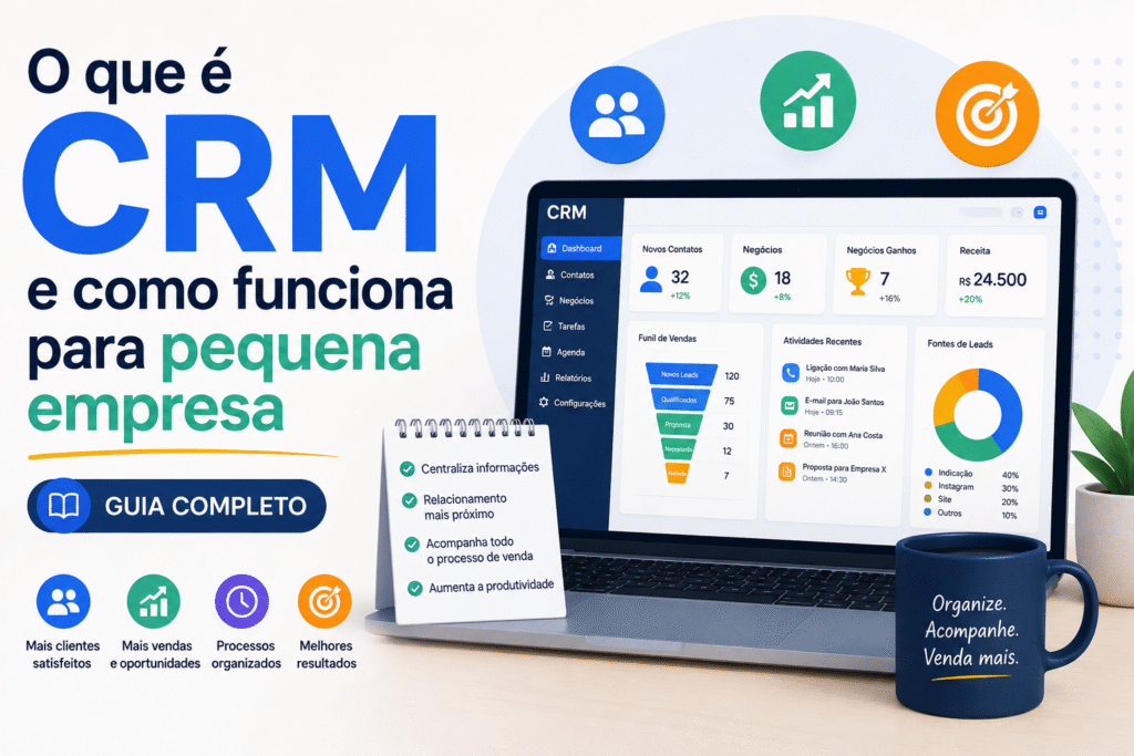 O que é CRM e como funciona para pequena empresa (guia completo)